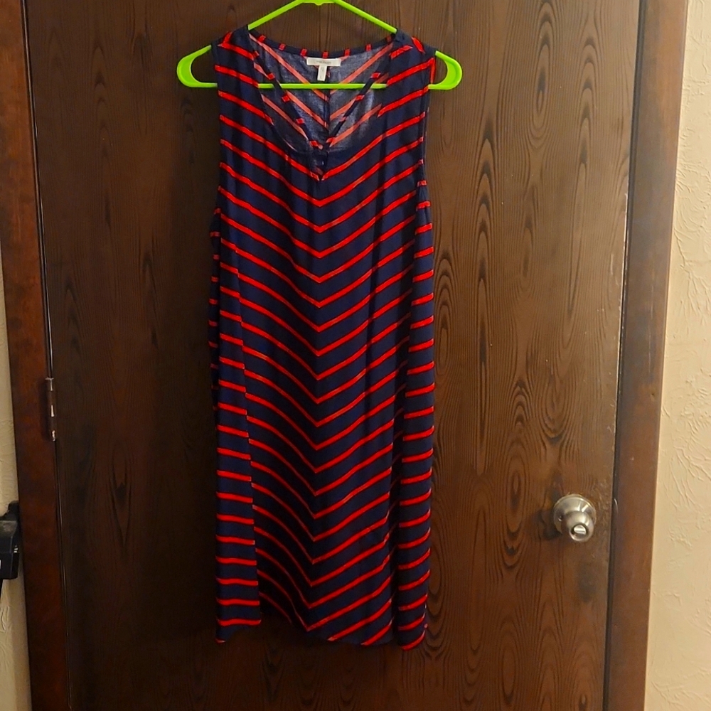 Red and blue dress